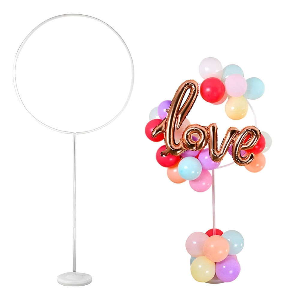 Base Para Globos Soporte Marco Redondo - No Incluye Globos