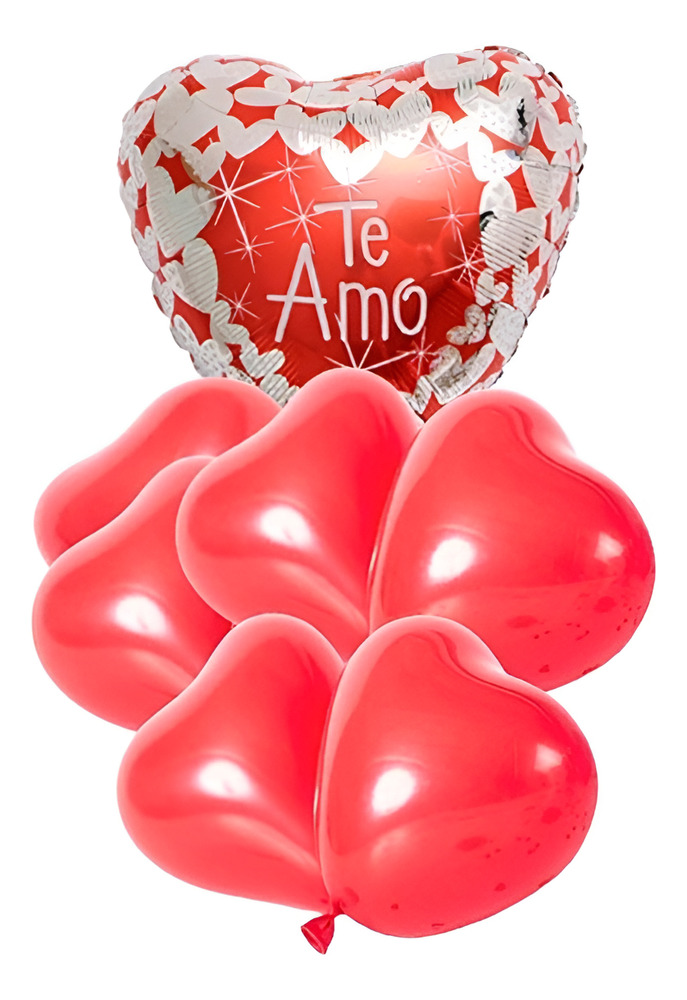 Set De Globos Decoración 7 Uds Corazón - Imagen 8