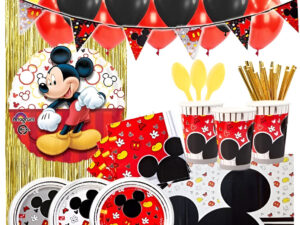 Set Decoración Fiesta + Globos + Motivo Mickey Mouse
