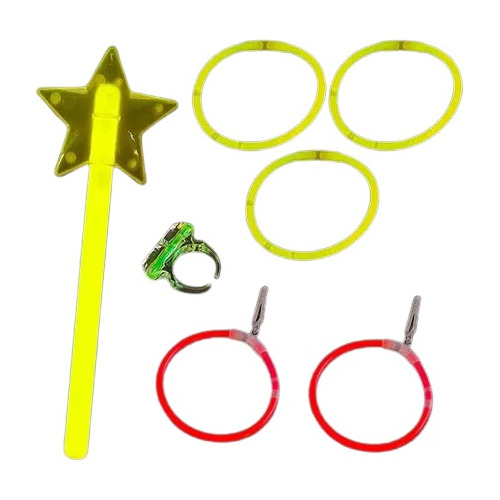 Pack Varita - Anillo - Pulseras - Pendientes / Fiesta Flúor - Imagen 3