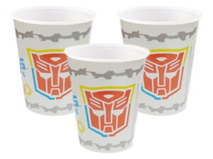 Pack 6 Uds Vaso De Plástico Con Diseño Transformers