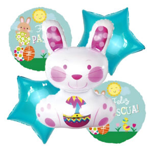 Set De Globos Decoración 5 Uds Motivo Conejo De Pascua