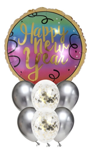 Set Globos Decoración 7 Uds Feliz Año Nuevo - Happy New Year