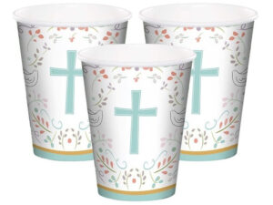 Pack 6 Uds Vaso De Cartón Con Diseño Religioso