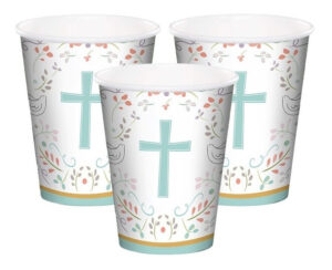 Pack 6 Uds Vaso De Cartón Con Diseño Religioso