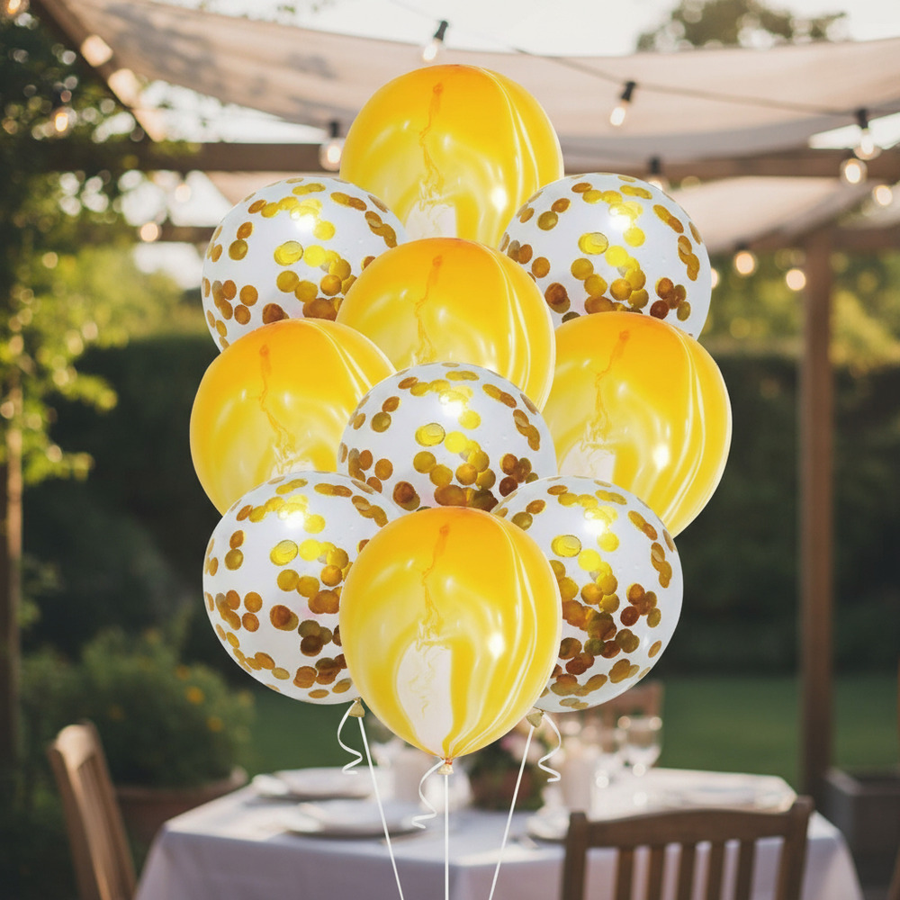 Pack 10 Uds Globos Látex Diseño Agata + Confeti - Imagen 7