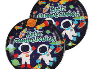 Pack 6 Uds Plato Pequeño Cartón / Diseño Astronauta