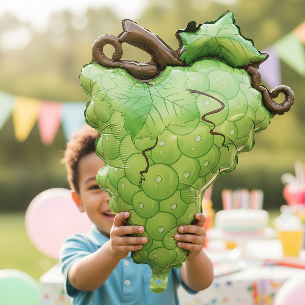 Globo Metálico Con Forma De Fruta Uva - Imagen 3