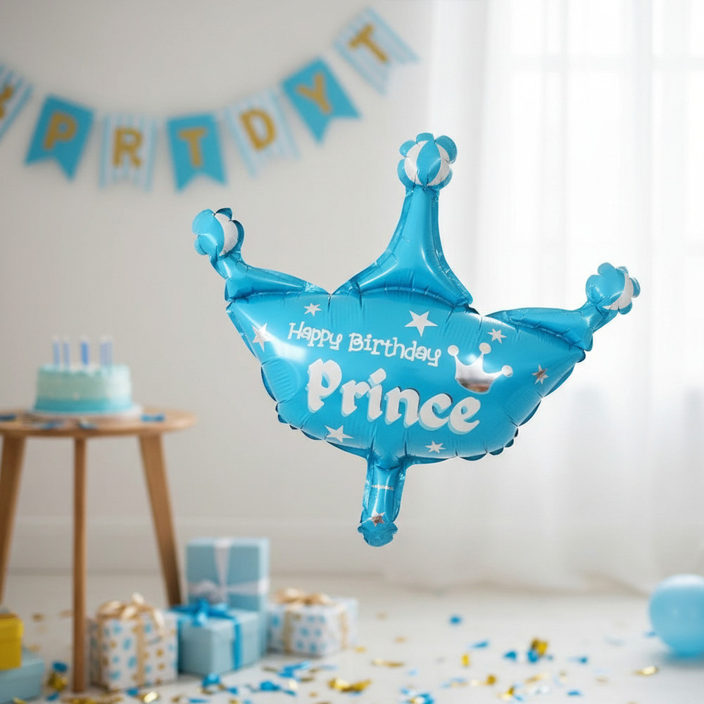 Globo Metalizado Mini Corona Happy Birthday - Imagen 3