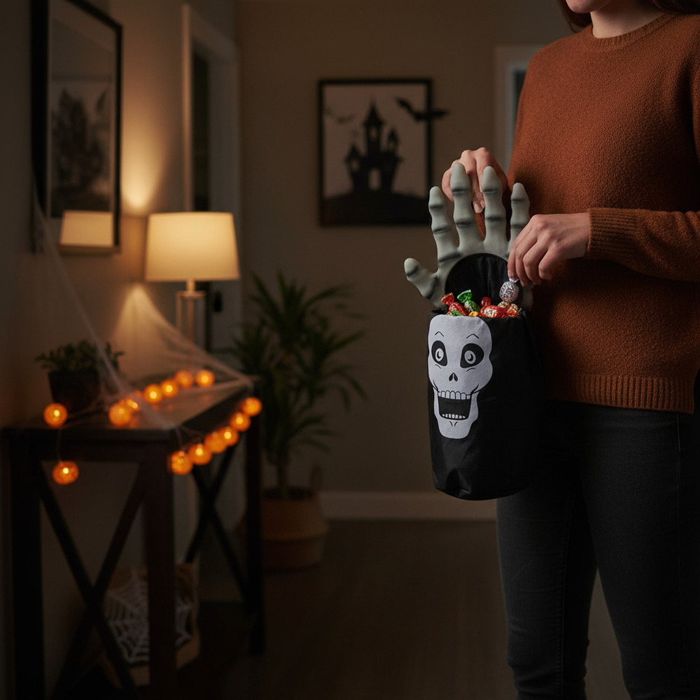 Bolsa Para Dulces Motivo Halloween Con Diseño Mano - Imagen 11