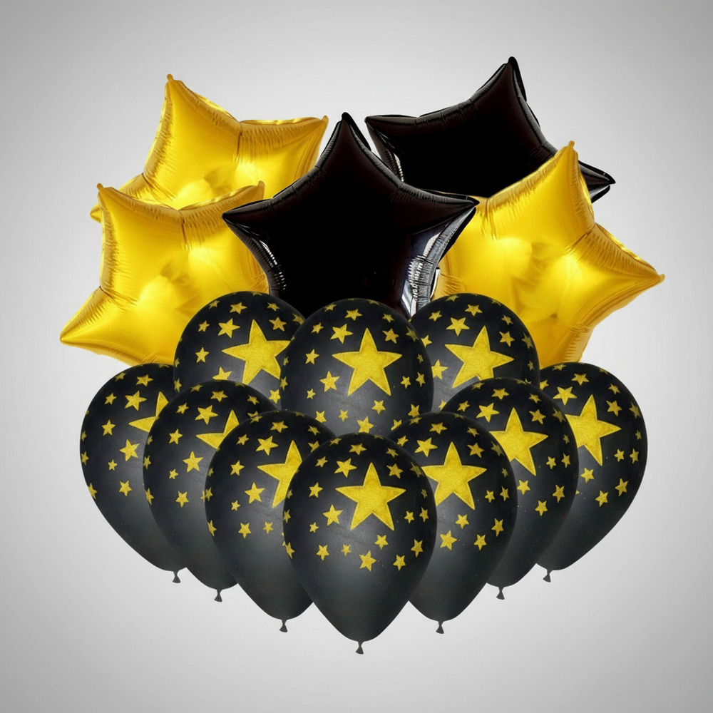 Set De Globos Decoración 15 Uds Estrellas Mas Globos Látex - Imagen 3