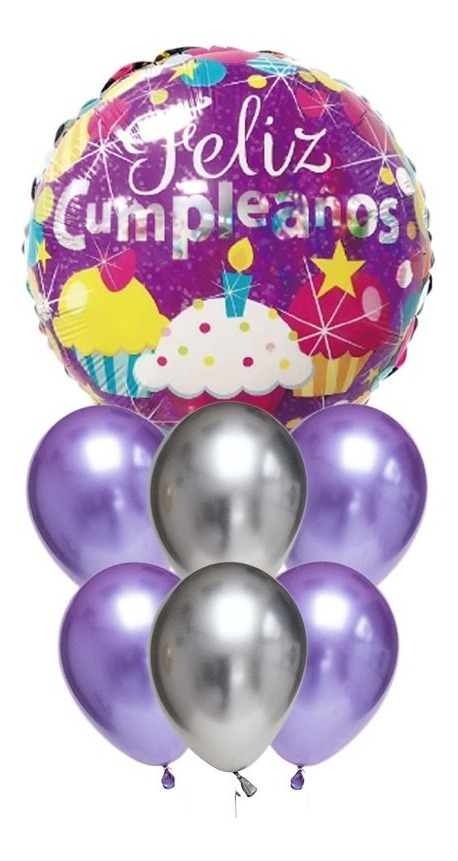 Set De Globos Decoración 7 Uds Especial Feliz Cumpleaños - Imagen 9