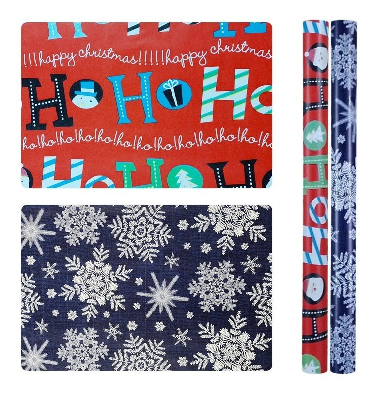 Pack Rollo Papel De Regalo / Diseños Navideños Para Navidad - Imagen 6