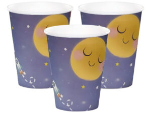 Pack 6 Uds Vaso De Cartón Con Diseño Luna