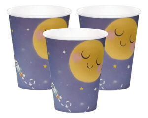 Pack 6 Uds Vaso De Cartón Con Diseño Luna
