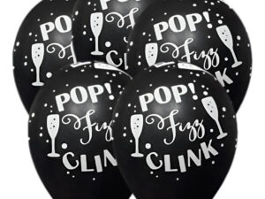 Pack 5 Uds Globos De Látex Celebración Frase Pop! Fizz Clink