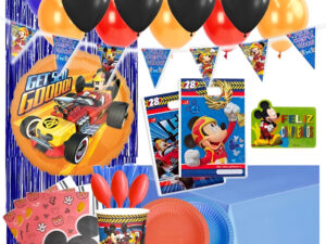Set De Cumpleaños + Globos Motivo Mickey Aventura 6 Personas