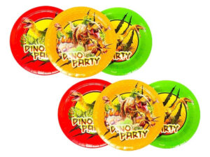 Pack 6 Uds Platos Pequeño Cartón / Diseño Dinosaurio Rex