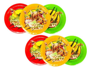 Pack 6 Uds Platos Pequeño Cartón / Diseño Dinosaurio Rex