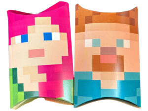 Pack 6 Uds Cajas Para Dulces / Cotillón / Motivo Minecraft