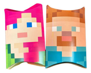 Pack 6 Uds Cajas Para Dulces / Cotillón / Motivo Minecraft