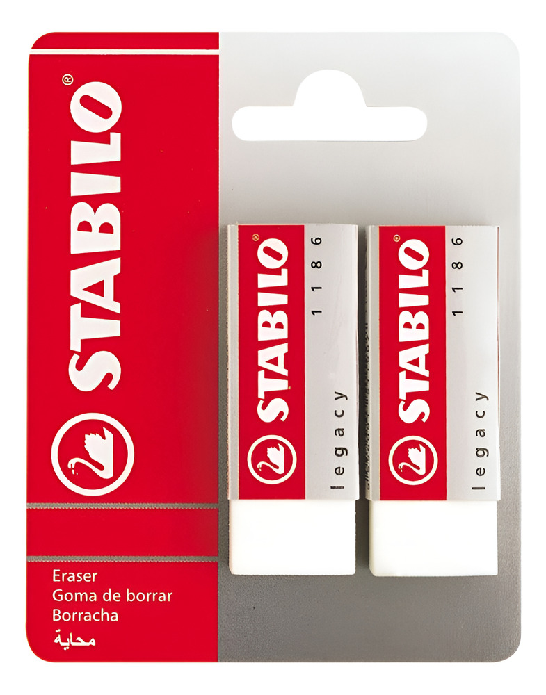 Pack 2 Uds Goma De Borrar Stabilo / Modelo 1186 / Borrador