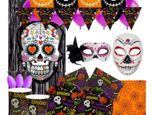 Set Decoración Fiesta + Globos Motivo Halloween