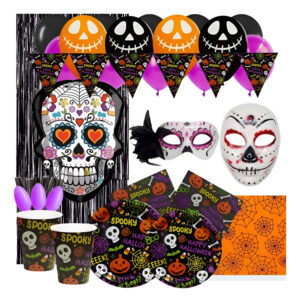 Set Decoración Fiesta + Globos Motivo Halloween