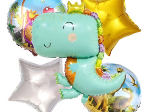 Set De Globos Decoración 5 Uds Dinosaurio Animado Rey