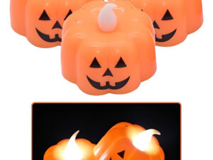 Vela Luz Led / Silueta Calabaza / Decoración Halloween 3 Uds