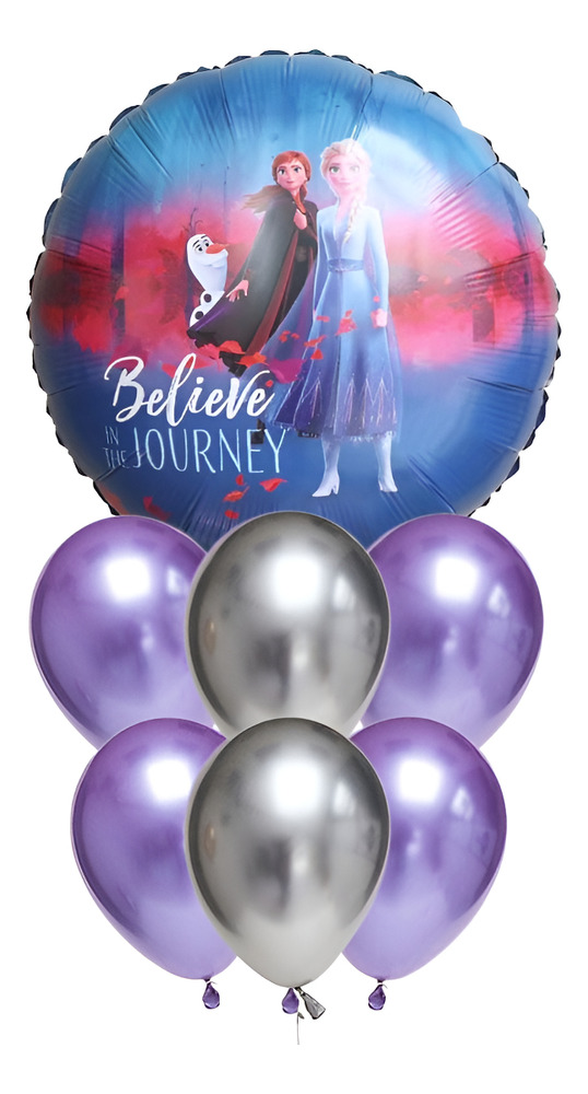 Set De Globos Decoración 7 Uds Personajes Frozen