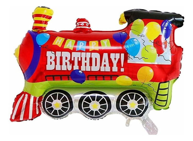Globo Metálico Con Forma De Tren