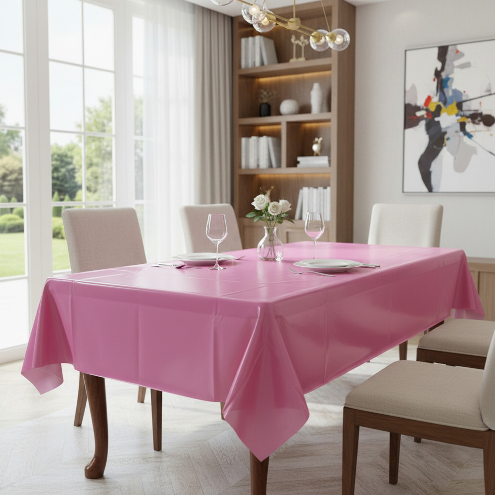 Mantel Plástico Para Decoración De Mesa Rectangular Unicolor - Imagen 2