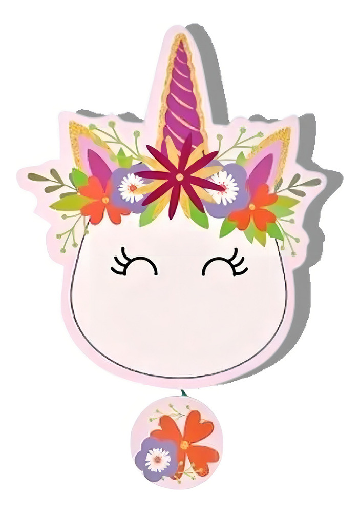 Piñata 3d Unicornio Flor Decoración Cumpleaños Party Express