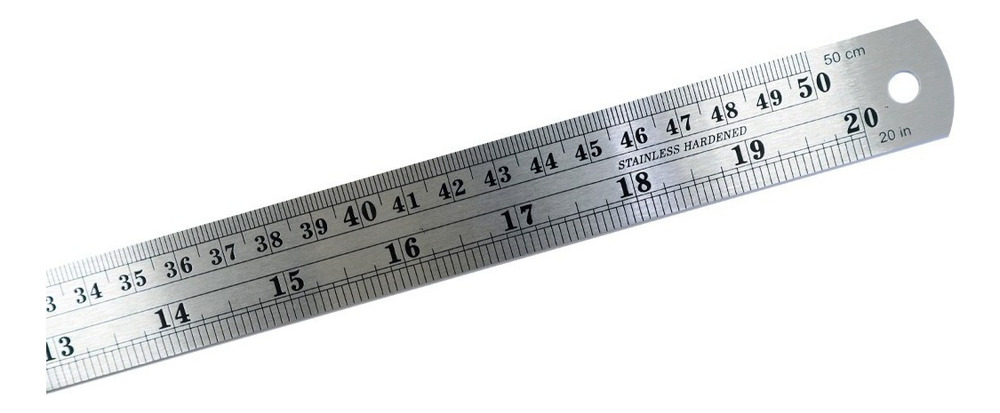 Regla Metalica Acero Inoxidable 30cm Hand