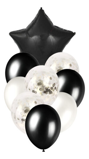 Set De Globos Decoración 9 Uds Estrella + Inflador