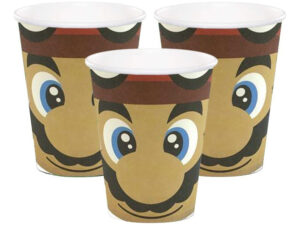 Pack 6 Uds Vaso De Cartón Con Diseño Super Mario