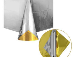 Mantel Metálico Para Decoración Mesa Rectangular Reversible