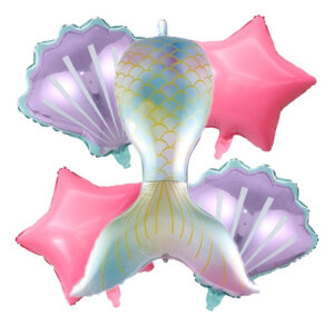 Set De Globos Decoración 5 Uds Motivo Océano Cola Sirena