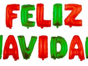 Set De Globos Decoración Frase Feliz Navidad