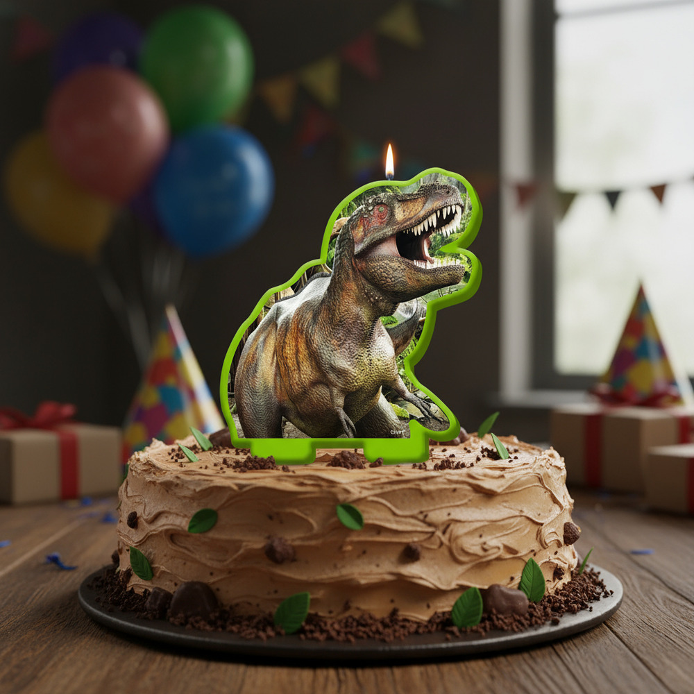 Vela 2d Dinosaurio Para Cumpleaños - Imagen 2