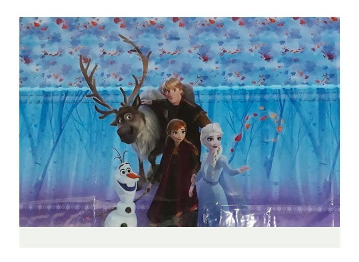 Mantel Plástico Decoración Rectangular Motivo Frozen