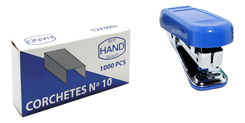 Mini Corchetera De 6cm + Corchetes / Grapadora De Bolso