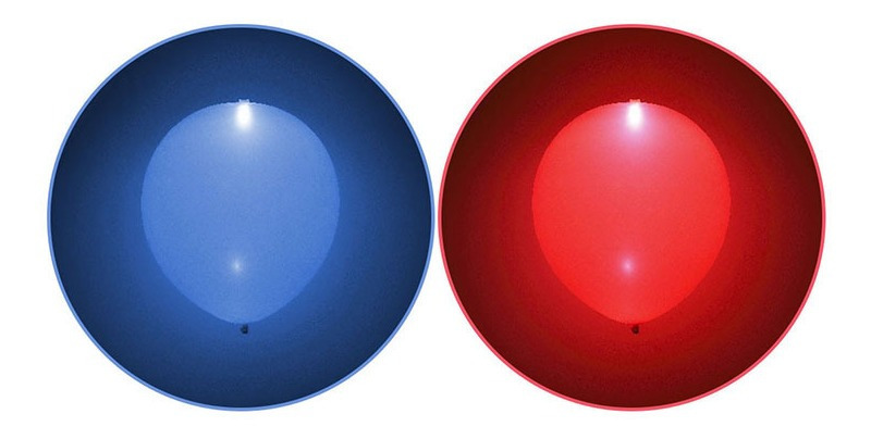 Pack 5 Uds Globos De Látex Con Luz Intermitente Rojo/azul - Imagen 3