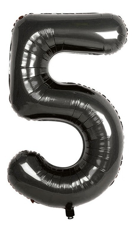 Globo En Forma De Numero - Altura - 76 Cm / Negro - Imagen 5