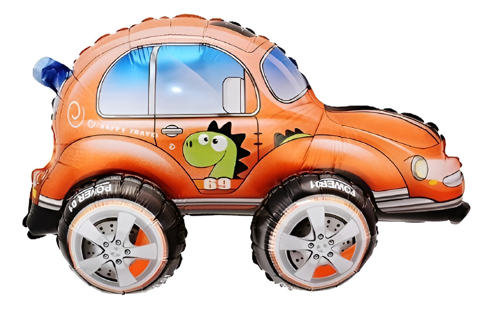 Globo Metálico 3d Figura Automóvil - Imagen 2