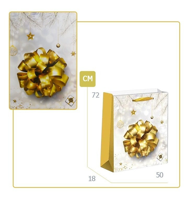 Bolsa Para Regalo Navideña Grande Xl 72cm Alto - Imagen 5