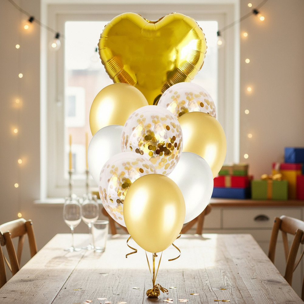 Set De Globos Decoración 9 Uds Corazón + Inflador - Imagen 9