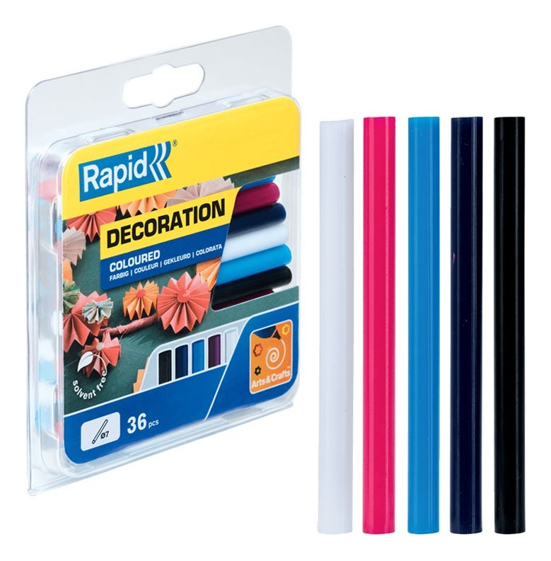 Pack 36 Barras De Silicona / Adhesivo De Color / 7mm