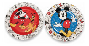 Pack 6 Uds Plato Pequeños Cartón / Diseño Mickey Mouse